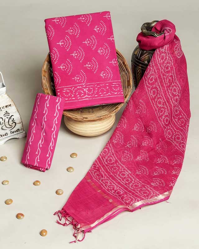 Cotton Suit Set with Kota Doria Dupatta ( BTSJ 815 )