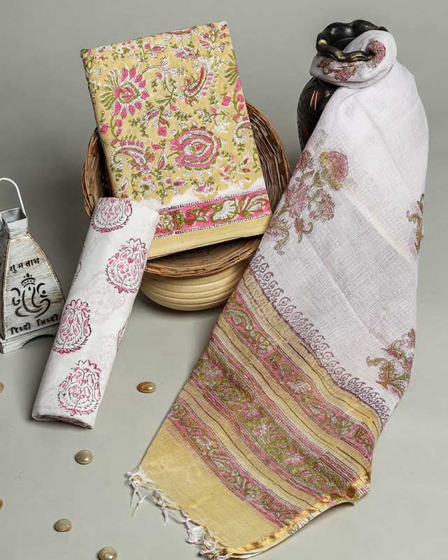 Cotton Suit Set with Kota Doria Dupatta ( CK080709)
