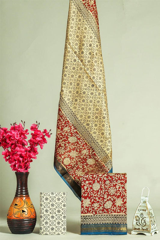 maheshwari silk dress material Maheshwari Silk Suit Material Traditional Maheshwari Unstitched Sets fab-persona