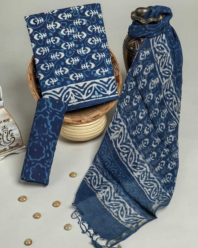 Cotton Suit Set with Kota Doria Dupatta ( CK220710)