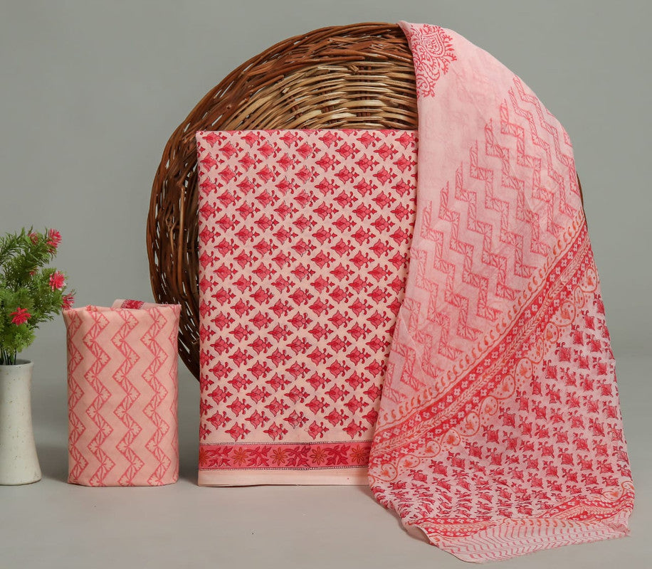 Cotton Suit Set with Cotton Dupatta ( CT15403 )