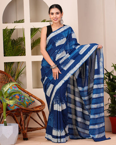 Premium Cotton Saree with Blouse Piece ( CS0209 )