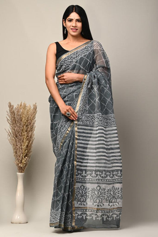 Handwoven Kota Doria Saree ( KT180613 )