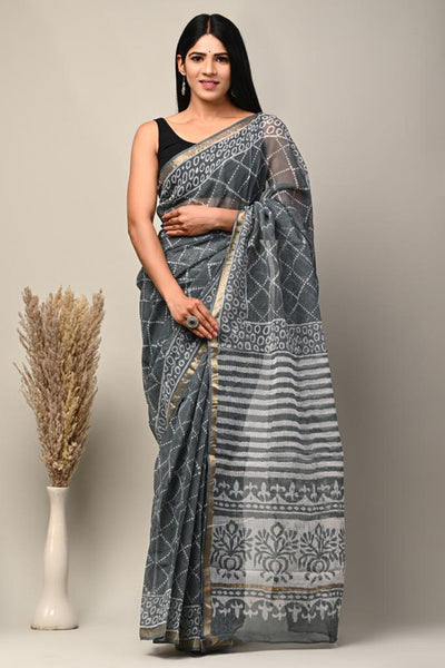 Handwoven Kota Doria Saree ( KT180613 )