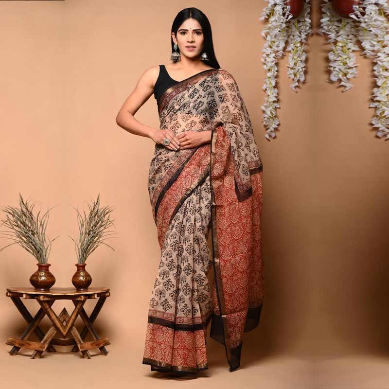 Handwoven Kota Doria Saree ( KTS250423 )