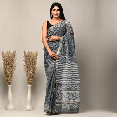 Handwoven Kota Doria Saree ( KT180613 )