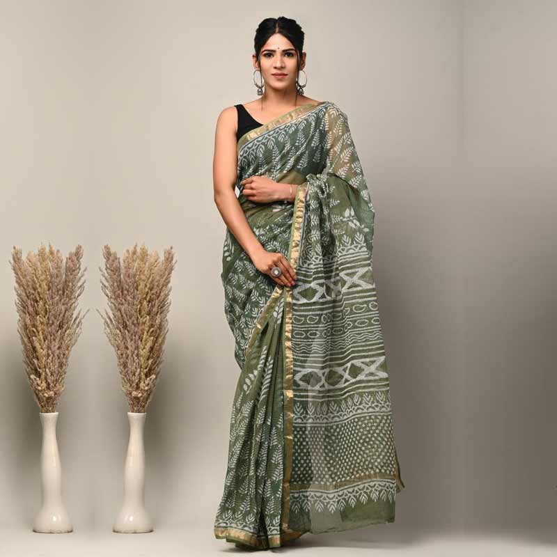 Handwoven Kota Doria Saree ( KT180616 )