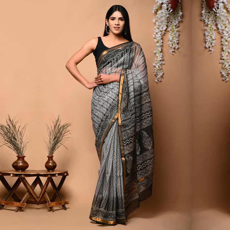 Handwoven Kota Doria Saree ( KTS250406 )