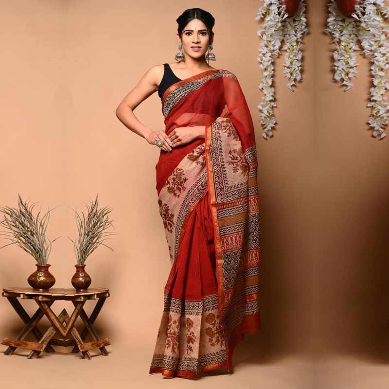 Handwoven Kota Doria Saree ( KTS250422 )