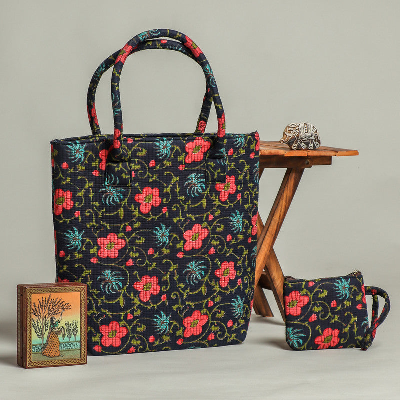 HAND BLOCK QUILTED SHOULDER BAG ( SB2810 )