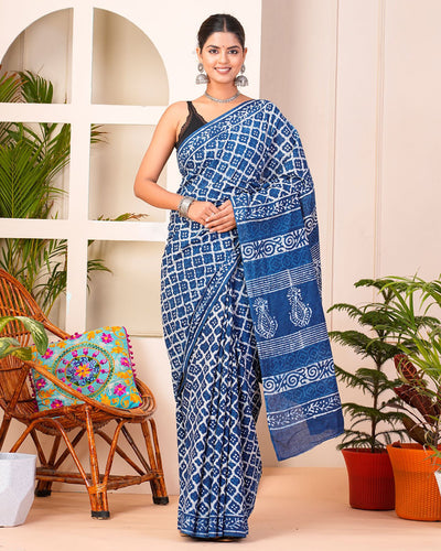 Premium Cotton Saree with Blouse Piece ( CS0410 )