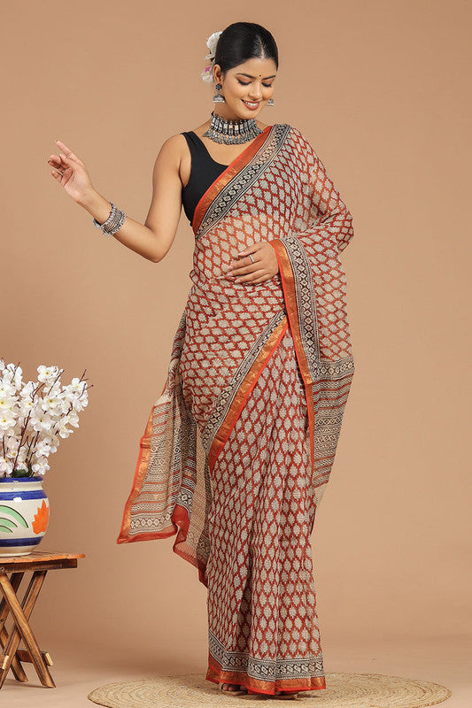 Premium Handwoven Kota Doria Saree ( KT1401 )