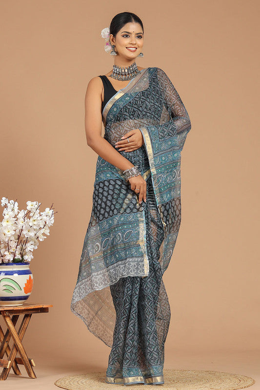 Premium Handwoven Kota Doria Saree ( KT1403 )
