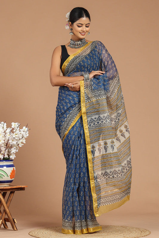 Premium Handwoven Kota Doria Saree ( KT1404 )