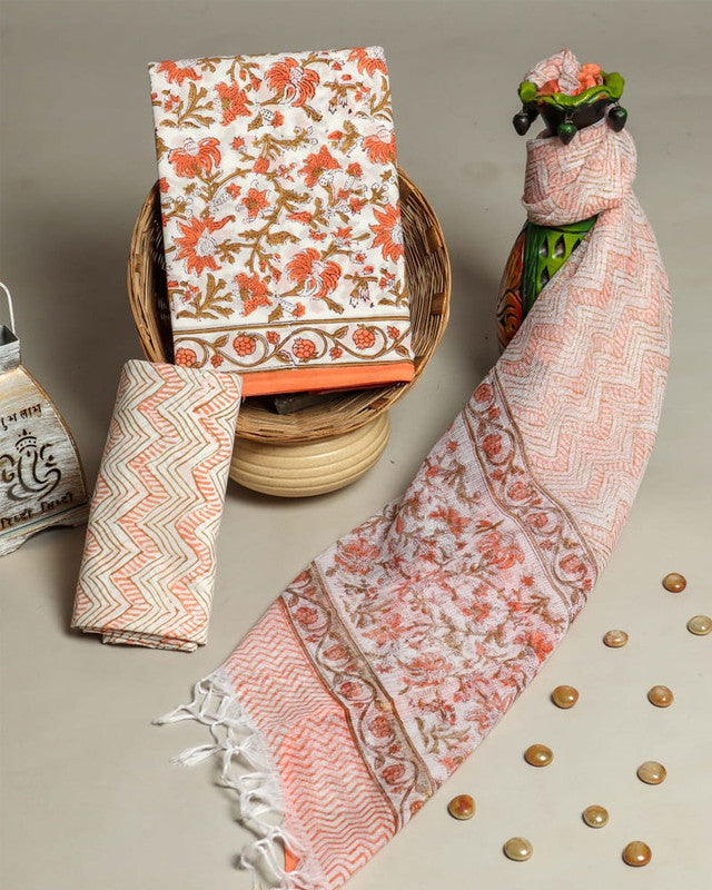 Cotton Suit Set with Kota Doria Dupatta ( CK171006 )