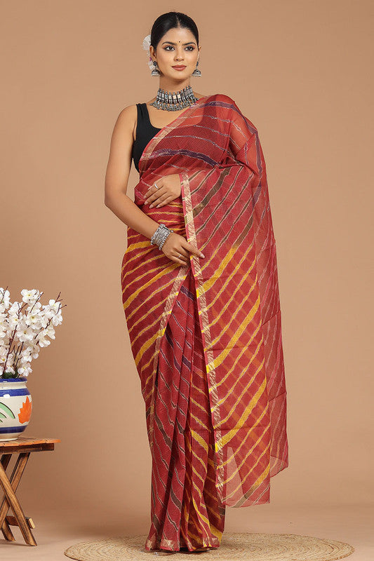 Premium Handwoven Kota Doria Saree ( KT1410 )