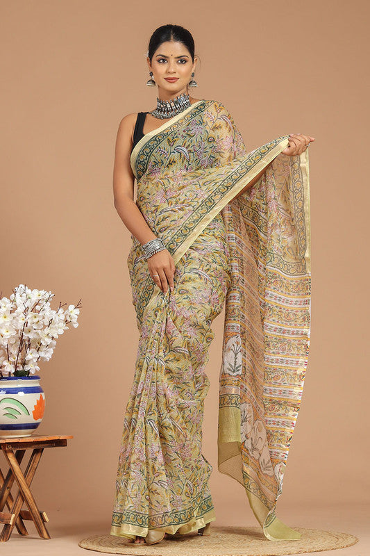 Premium Handwoven Kota Doria Saree ( KT1415 )