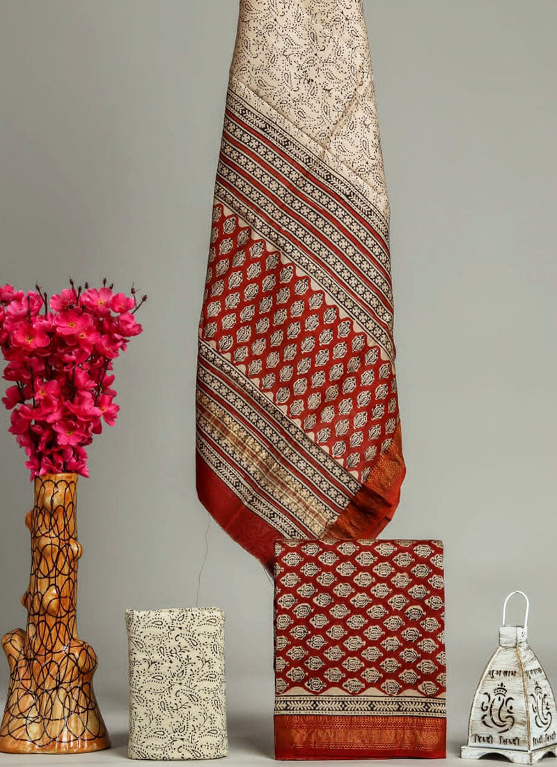 Maheswari silk suit Set ( MH190407)